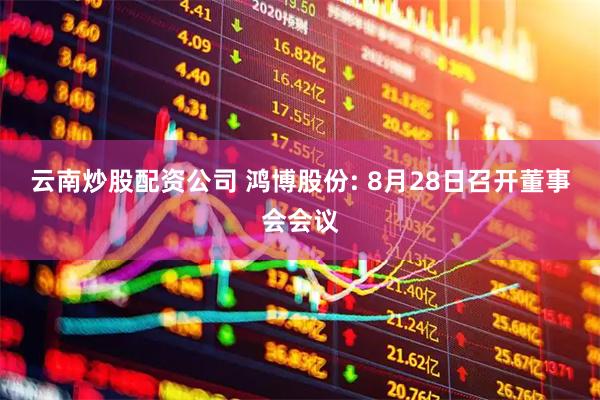云南炒股配资公司 鸿博股份: 8月28日召开董事会会议
